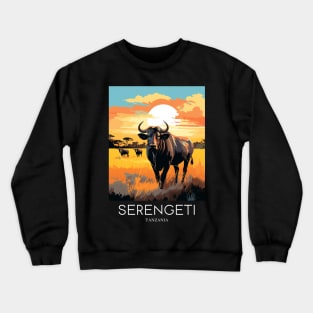 A Pop Art Travel Print of the Serengeti National Park - Tanzania Crewneck Sweatshirt